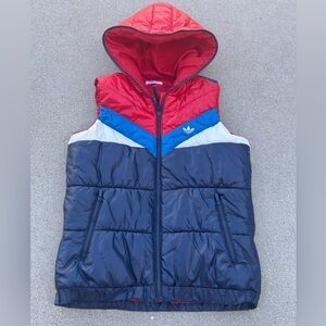 Adidas USA Red/White/Blue Puffer Vest, Excellent condition, Men’s S/M,